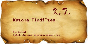 Katona Timótea névjegykártya